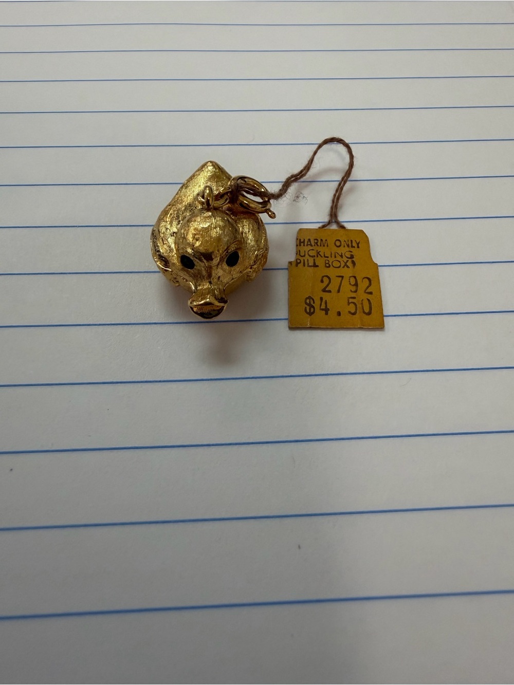 Monet Gold Duckling Charm Pill Box